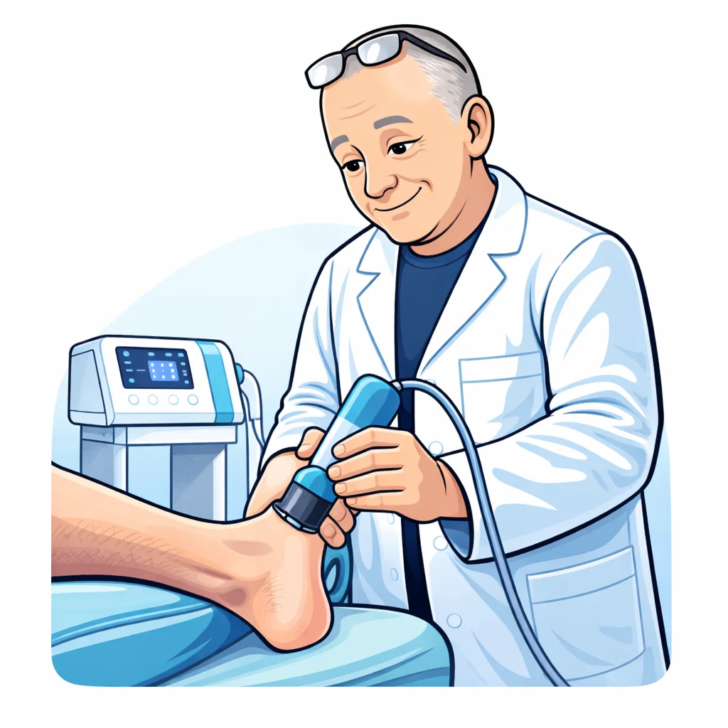 Ударно-волновая терапия в Израиле - клиника лечения боли - Помощь при боли в пятке при ходьбе (УВТ)